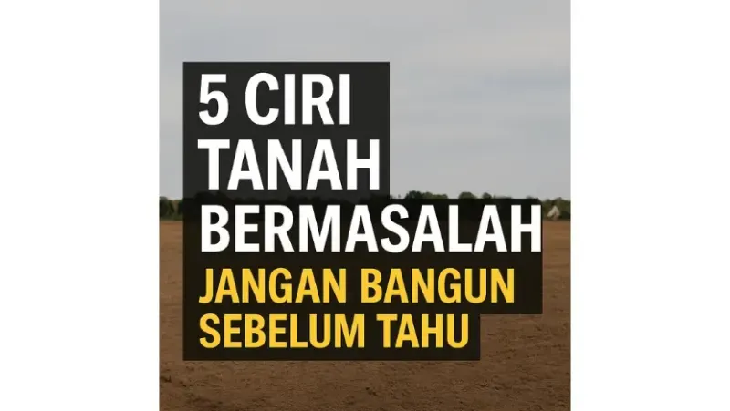 5 Ciri Tanah Bermasalah: Jangan Bangun Sebelum Tahu Ini!