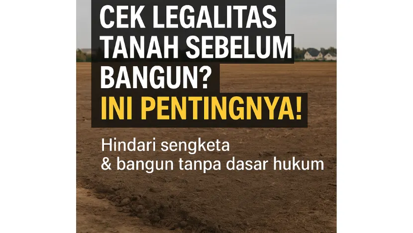 Cek Legalitas Tanah Sebelum Bangun? Ini Pentingnya!