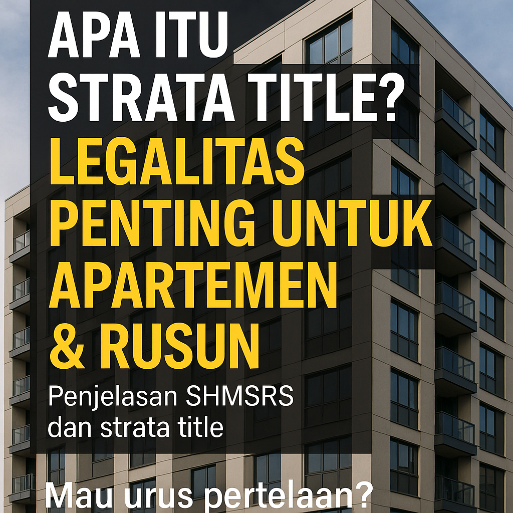 Apa Itu Strata Title? Legalitas Penting untuk Apartemen & Rusun