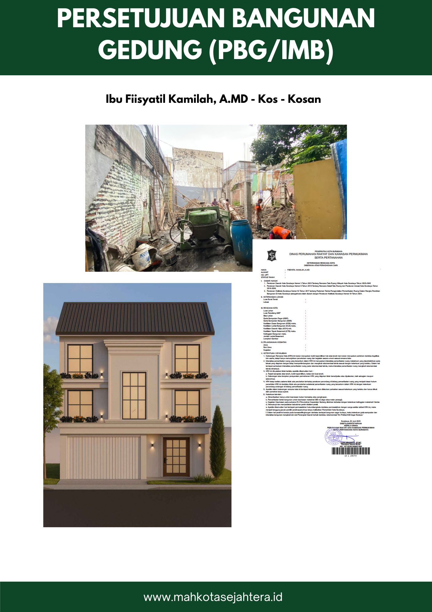Dokumentasi Ibu Fiisyatil Kamilah, A.MD - PBG Kos - Kosan (On Progress) - 2